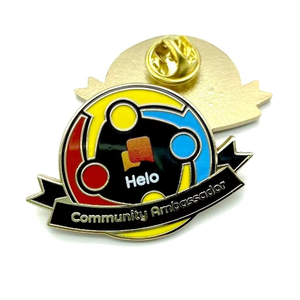 Badge métallique sur mesure 3D en or et argent, badges métalliques personnalisés pour chapeau, portefeuille, uniforme - Product Image 2