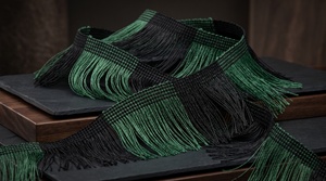 Black Green Polyester Tassel Fringe Trim Lace Gimp Decorative Edge for Garment Curtain <b>Dance</b> <b>Dress</b> - Product Image 6