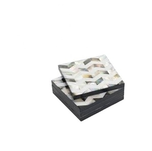 100% Bone Inlay coaster and <b>Mother</b> of Pearl Best Design coaster and square Shape and Customized Color Top Selling - Product Image 1