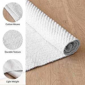 Alfombras y Tapetes de Algodón Anudados a Mano, Elegantes y Modernos, con Patrón Geométrico, Pelo Medio, Personalizables, Cuadrados, para Interiores del Hogar - Product Image 4