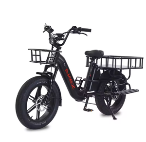 Bicicleta Eléctrica de Utilidad de Alta Calidad, Nueva, con Motor sin Escobillas de Litio, Cuadro de Aleación de Aluminio, Cestas Delanteras/Traseras, Gran Capacidad, Doble Suspensión - Product Image 1