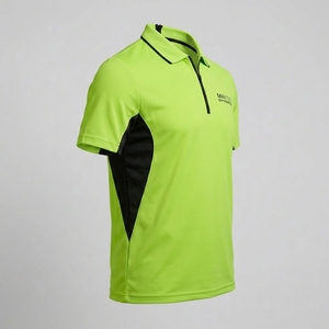 เสื้อเชิ้ตแขนสั้นผู้ชายผ้าปิเก้คอตตอน 100% ระบายอากาศ แห้งเร็ว สีพื้นเรียบ ติดกระดุม  แบบทางการ ปรับแต่งได้ เหมาะสำหรับกอล์ฟและกีฬา - Product Image 5