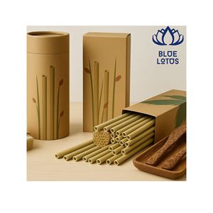 Pajitas de Bambú con Bordes Suaves, MÁS VENDIDAS |   Juego de Pajitas Reutilizables de Diámetro Ancho para Boba y Smoothies - Product Image 1