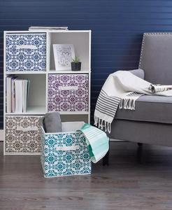 Juego de 2 cuadrados de desplazamiento de cubo de poliéster no tejido | Importaciones de diseño - Product Image 6