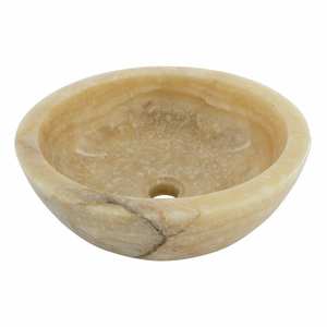 Lavabo de baño de ónix redondo moderno de lujo con la naturaleza - Product Image 2