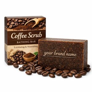 Private Label Coffee Scrub <b>Soap</b> Bar Exfoliating Bathing <b>Soap</b> for Tan Removal, Skin Smoothing & Nourishment OEM Bulk Wholesale - Product Image 3