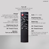 Lámpara Solar de Pared para Exteriores Homehop de 200 Vatios, Impermeable, Automática, con 82 LED y Sensor de Movimiento para Jardín, Luz Blanca Fría