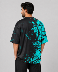T-shirt ample pour homme avec sublimation, disponible en plusieurs couleurs pour un usage décontracté ou sportif, tailles personnalisées disponibles. - Product Image 4