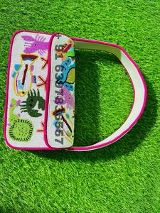 New Fashion Ladies Trending Handmade Beaded Embroidery <b>Purse</b> Shape Cotton Fabric Animal Theme Beaded Design <b>Pink</b> Shoulder Bag - Product Image 6