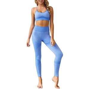 Ensemble de vêtements de sport respirants pour femmes, ensemble de vêtements de sport pour femmes, tenue de yoga 2 pièces avec leggings et soutien-gorge de sport pour les entraînements de fitness - Product Image 3