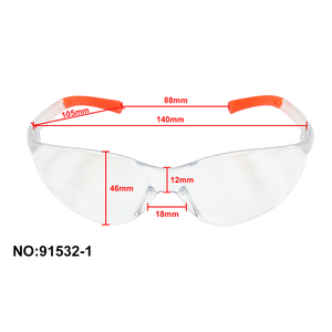 Lunettes de sécurité industrielles légères avec verres en polycarbonate, branches en caoutchouc, certifiées ANSI Z87.1 CE EN ISO 16321-1, conception à maintien sûr - Product Image 4