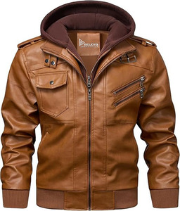 Blouson de moto en cuir pour homme grande taille, col montant, matelassé sur mesure, haute qualité, fabrication OEM, pour l'hiver - Product Image 2
