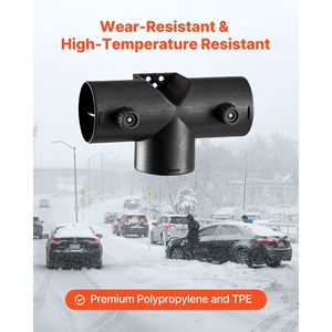 Conectores en T de 2.32 Pulgadas para Ventilación de Aire, Accesorios de Ducto de 90 Grados para Calentadores Diésel, para Sistemas HVAC - Product Image 6