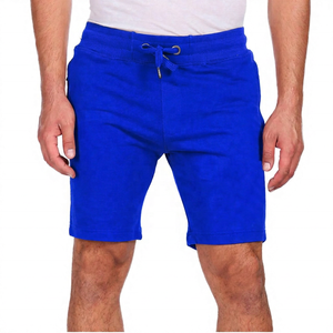 <b>Men's</b> Solid <b>Red</b> Knitted Bermuda <b>Shorts</b> Mid Waist Drawstring Casual Comfortable Breathable Cotton <b>Shorts</b> - Product Image 3