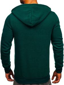 Sudaderas con capucha cálidas ligeras de invierno para hombre con cremallera frontal completa Color sólido Moda con cremallera frontal Liso teñido - Product Image 2