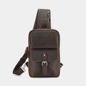 Bolso de Pecho Cruzado de Cuero Vintage para Mujer, de Gran Capacidad, Diseño Casual, Riñonera de Viaje - Product Image 5
