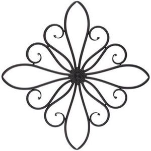 Arte de pared de metal de hierro abstracto moderno de lujo con acabado blanco para decoración de interiores del hogar, hermosos artefactos de pared en oferta. - Product Image 5