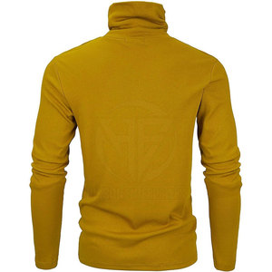 Clean Plain Design Stretch Fabric High Collar Long Sleeve <b>Top</b> for Everyday Fashion <b>Men</b> <b>Turtle</b> <b>Neck</b> Shirt - Product Image 2