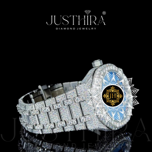 Reloj de Cuarzo con Diamantes Moissanite de Lujo y Calidad Premium, Estilo Hip Hop, Correa de Acero Inoxidable Resistente, Cristal de Zafiro - Product Image 2