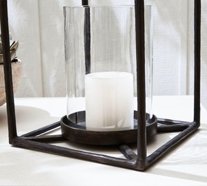 Modern Decorative Metal <b>Lantern</b> <b>Set</b> Matte Black <b>Lanterns</b> Black cand pillar holder for home & garden decor dinning Christmas Deco - Product Image 6