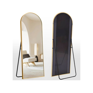 Modern Arched Full Length <b>Mirror</b> with Aluminum Alloy <b>Frame</b> Shatterproof Standing Floor <b>Mirror</b> for Bedroom and Living Room - Product Image 1
