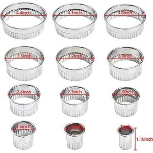 Cortadores de Galletas Redondos de Acero Inoxidable, Anillos Metálicos para Hornear, Moldes para Cortar Masa de Pastelería y Galletas - Product Image 2