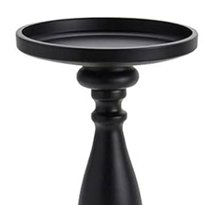 Support de bougie décoratif tendance pour la décoration de la maison, finition noire mate, en aluminium coulé, pilier de bougie fait main, personnalisé - Product Image 4