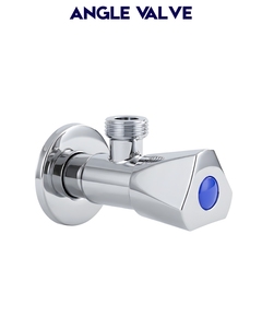 Válvula Angular Plumbit de Acero Inoxidable 304 con Acabado Cromado y Manija Azul, Tipo Igual, Accesorio de Plomería Modelo SS304 Estándar GB Gujarat - Product Image 1