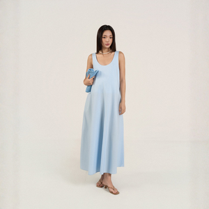 Vestido Maxi Holgado de Maternidad para Mujer, 100% Algodón, Tejido Ligero, Transpirable y Ecológico, Estilo Casual de Verano - Product Image 1