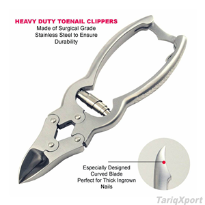 Cortauñas Profesional de Acero Inoxidable de Alta Calidad con Punta Curva y Abertura de Mandíbula Ancha para Uñas Gruesas y Mutadas, Marca Privada - Product Image 2