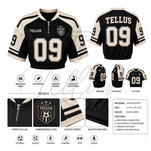 Camiseta Corta de Fútbol Americano para Mujer, Estilo Oversize, Transpirable, con Número de Equipo Impreso, Tallas Grandes - Product Image 5