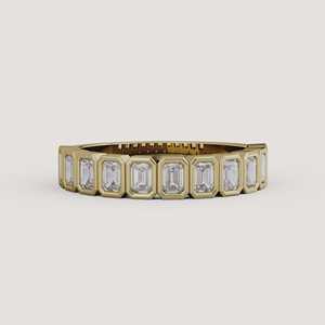 Anillo de Boda de Oro Sólido de 14K con Diamante Cultivado en Laboratorio de 2.50Ct, Certificado por IGI, Engaste de Bisel, Apilable, Delicado y Lujoso, para Aniversario - Product Image 5
