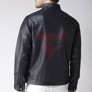 <b>Smart</b> <b>Men</b> Leather <b>Jacket</b> with Premium Front Zip Style Eco-Friendly & Breathable <b>for</b> Casual Winter Collection - Product Image 4