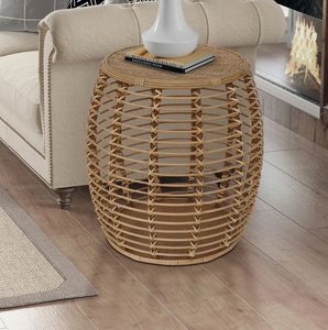 Modern Handmade Rattan Accent Furniture Wicker Side Table Decorative Natural <b>Stool</b> for Premium Elegant Indoor Home Styling - Product Image 4