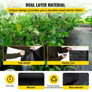 Telo Pacciamante Nero Resistente 1,2 m x 91,4 m (4ft x 300ft) per Giardino, Tessuto per Paesaggistica 5.8oz, Barriera Anti-Erba, Tappeto Protettivo per Controllo Erbacce - Product Image 3