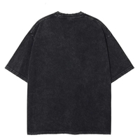 T-shirt gothique streetwear noir surdimensionné pour homme, imprimé sur le devant avec portrait de rappeur, manches courtes, col rond, en jersey de coton
