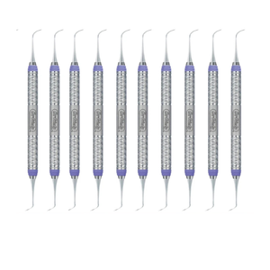 Lot de 10 pièces Hu-Friedy SCNEVI29E2 Détartreur dentaire postérieur double extrémité n°2 Nevi avec manche 9 Everedge Instruments dentaires HuFriedy - Product Image 1