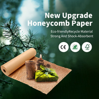 Rouleau de rembourrage protecteur en papier kraft alvéolé recyclable pour emballage cadeau et artisanat