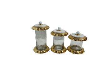 Boîte de rangement couleur or corail de table Design unique Dernière arrivée Boîte de rangement de cuisine design à couvercle fantaisie faite à la main - Product Image 3