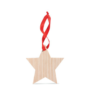 Woostar natale palla & albero ornamenti in legno pubblicità stella - Product Image 1