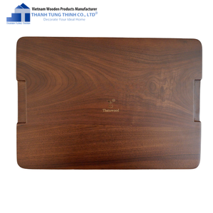 Plateau de service rectangulaire en bois, design minimaliste, durable, pour la cuisine et le rangement de la vaisselle - Product Image 5