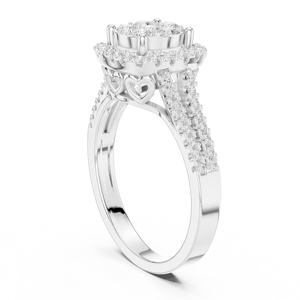 Joyas de La Paz Anillo de compromiso de moissanita de 10K con detalles de Milgrain para mujer - Product Image 5