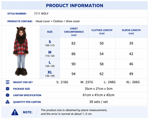 Costume de Cendrillon <span class=keywords><strong>et</strong></span> du <span class=keywords><strong>loup</strong></span> pour enfants Baige, tenue de cosplay de conte de fées, costume de scène pour Halloween - Product Image 6