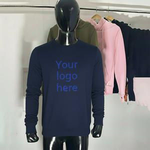 เสื้อสเวตเชิ้ตผู้ชายทรงปกติ คอกลม ผ้าถักเนื้อฝ้าย แขนยาว สวมใส่สบาย เหมาะสำหรับฤดูหนาว ลายพิมพ์รูปหัวใจวิบวับด้านหน้า - Product Image 1