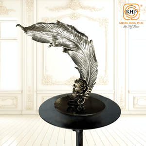 Artistic Wrought Iron Feathers Sculpture Modern Antique For Home Decor Gifts Crafts Feng Shui Custom 3D Design From KHP Vietnam - Product Image 1