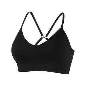 Professional Seamless Ribbed Sports Bra Wireless Padded Workout Bra Breathable Gym Fitness Crop <b>Top</b> USA Europe Trend Style - Product Image 5