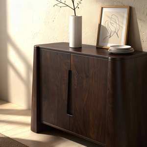 Aparador alto Vandana Stellar Zenova de madera de mango oscuro - Product Image 3