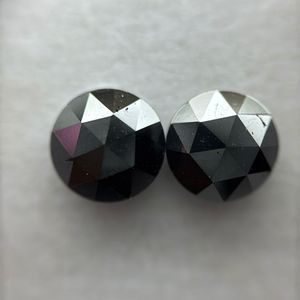 Pierres précieuses naturelles en diamant noir foncé taillées en forme de rose pour la fabrication de bijoux et de bracelets - Product Image 3
