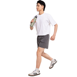 Quick Dry Woven Woolen <b>Zipper</b> Fly Mid Waist Vintage Print Custom Men's Formal Cargo <b>Shorts</b> 100% Polyester 260g OEM Service - Product Image 2