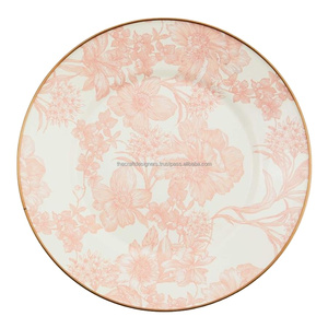 Excellente assiette de charge en émail bleu vaisselle de haute qualité disque de service et plateau présentoir de fruits en métal chargeur de plaque décorative - Product Image 3